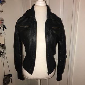 Ambiance Faux Leather Jacket Sz M